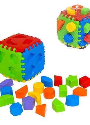 Конструктор «educational cube» 39781 від tigres із 24 кольоровими елементами у сітці