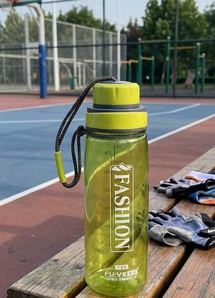Пляшка-поїлка спортивна gym 850 мл пластикова – фляга для води, тренувань і спорту green