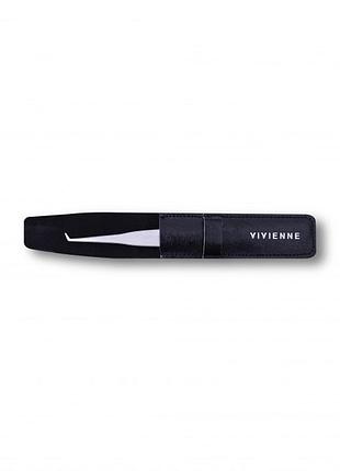 Пинцет для наращивания ресниц мини l premium vivienne