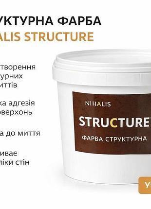 Краска структурная декоративная для внутренних и наружных работ белая 16 кг