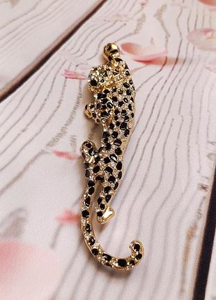 Шикарная брошь леопард с камнями 💎