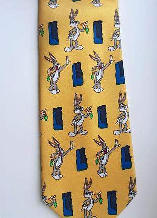 Винтажный галстук looney tunes с багзом банни 🐰💛