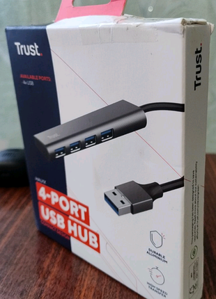 Usb-хаб trust halyx 4-port usb 3.2 gen1 (usb-a)