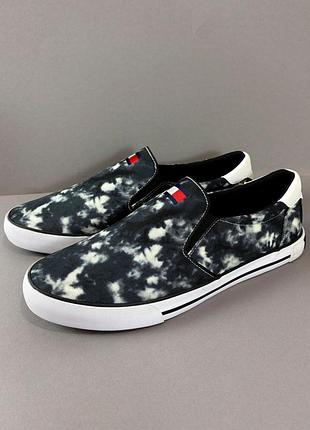 Мужские текстильные мокасины слипоны Tommy hilfiger roaklyn 47 размер