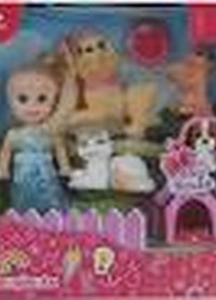 Игровой набор sweet doll: мини-куколка с питомцами и туалетным столиком