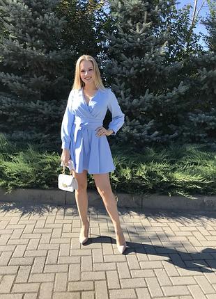 Голубое платье м