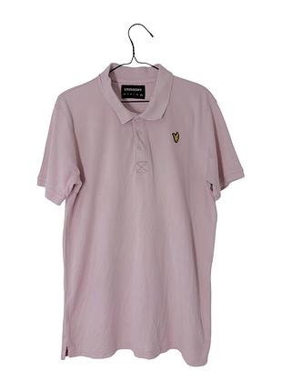 Розовая мужская футболка поло lyle scott