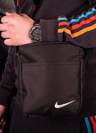 Чоловіча барсетка чорна nike сумка через плече
