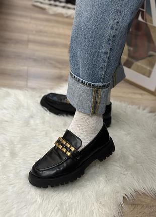 Женские лоферы на платформе zara