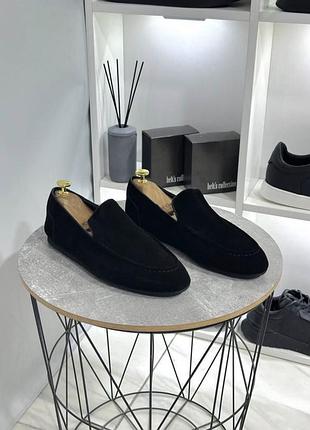 Bottega veneta замшевые лоферы на тонкой подошве мужские в чехле