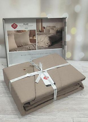 Постільна білизна ранфорс жакард cotton box євро розмір vizon