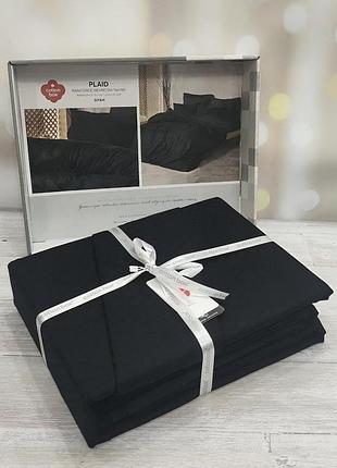 Постельное белье ранфорс жаккард cotton box евро размер siyah
