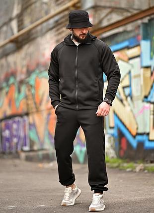 Спортивный костюм мужской черного цвета