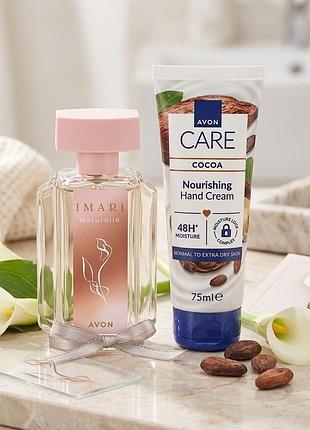 Imari naturelle avon , жіночий набір аромат та крем для рук
