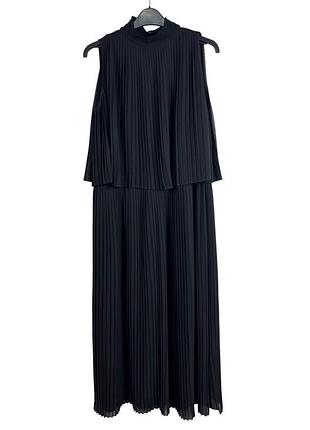 Платье плиссированное в длине миди massimo dutti
