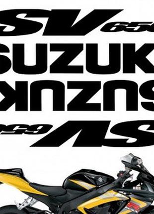 Виниловые наклейки на мот " sv 650 suzuki " 13х20 см бронзовый
