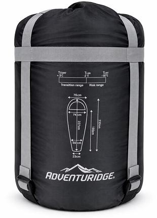 Спальный мешок, спальник весна-осень +3 °с adventuridge, серый