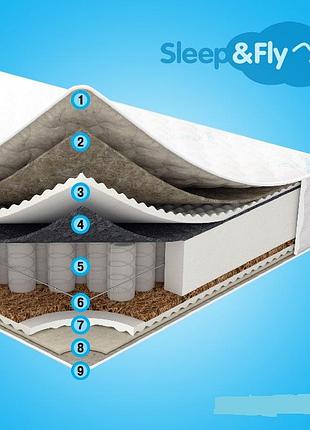 Ортопедичний матрац sleep&fly daily 2 в 1 1200х2000