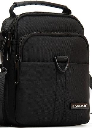 Сумка мужская lanpad на плечо черная