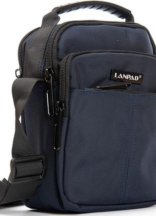 Сумка мужская на плечо lanpad синяя