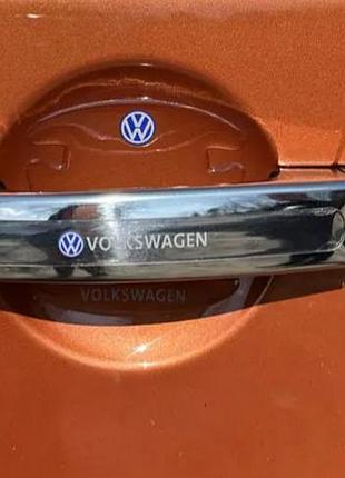 Накладки на ручки volkswagen t5/ t6 (фольксваген т5 2010+), 3 шт нерж. carmos