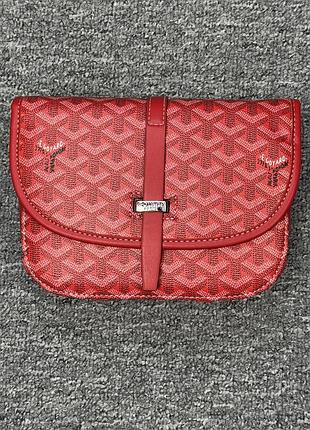 Сумка-мессенджер goyard monogram унісекс крос-боді сумка гоярд червоний