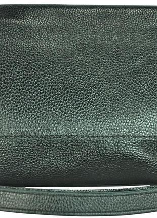 Женский кожаный клатч crossbody midi черный
