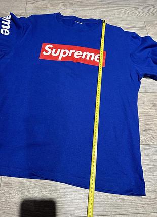 Supreme box logo [tee blue l]чоловічий лонг слів 5