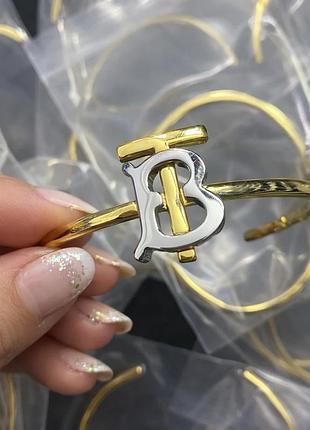 Браслет берберрі monogram b cuff люкс якість