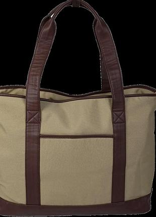 Бавовняна дорожня сумка 40l live in style weekender бежева 47х38х24 см