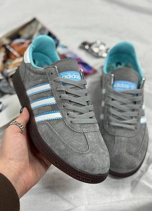 Кроссовки adidas handball spezial grey blue 0851