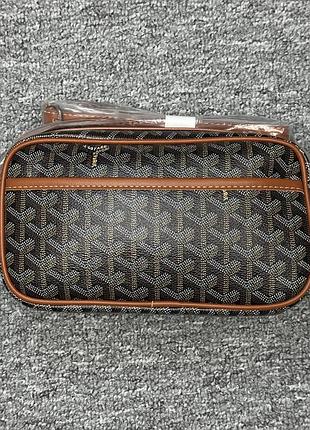 Сумка-бананка goyard monogram унісекс мессенджер крос-боді гоярд коричневий