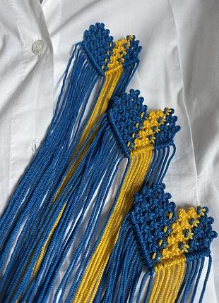 Брошка серце макраме україна