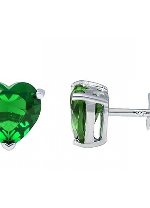 Сережки гвоздики серце зелені  🍀💚🍋
