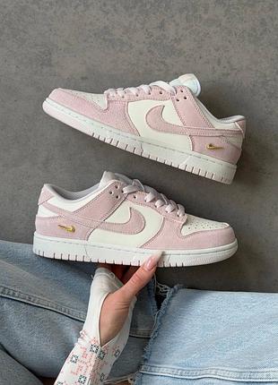 Кроссовки nike dunk low sail pearl pink