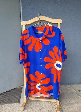 Мужская яркая рубашка primark хлопок