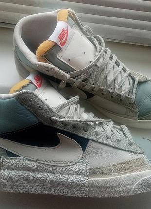 Чоловічі високі шкіряні кросівки nike blazer '77 pro club dq7673-300(оригінал)