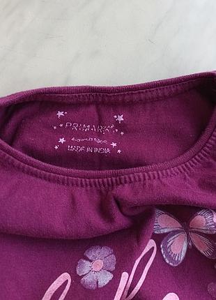 Лонгслив primark с бабочками, размер 110 (4-5 лет) на девочку 7