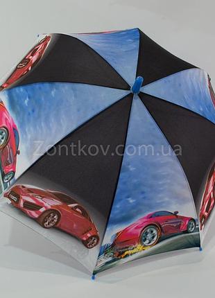 Детский зонт для мальчика "super cars" на 6-9 лет от фирмы "sl"