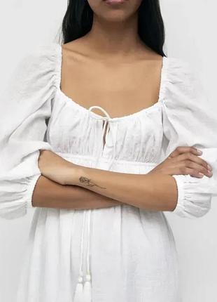 Літня сукня легка біла pull & bear 3