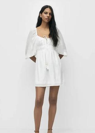 Літня сукня легка біла pull & bear 4