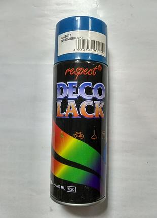 Краска аэрозольная deco lack respect 400ml ral5017 blue niebieski (сине-голубой)