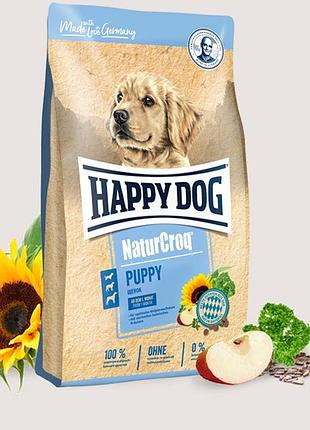 Сухой корм для щенков всех пород happy dog naturcroq puppy, 15 кг