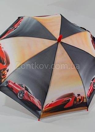 Детский зонт для мальчика "super cars" на 6-9 лет от фирмы "sl"