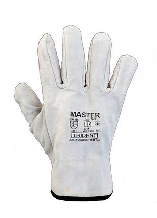 Перчатки краги спилок для сварщиков короткие master №10 2