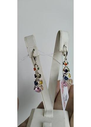 Яскраві срібні сережки екзотик