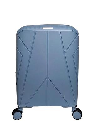 Чемодан полипропилен голубой арт.8073 l.blue (m) (китай)