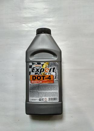 Тормозная жидкость "polo" expert dot-4. вес 0.5l для авто и мототехники.