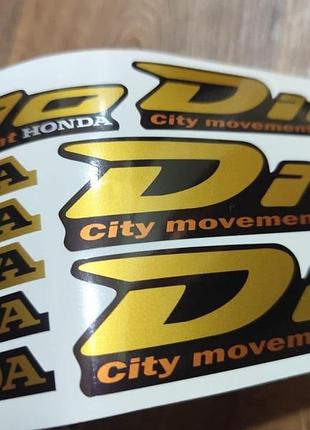 Золотой металлик вырезаные наклейки на мотоцикл мопед скутер honda dio хонда дио af 34 аф 34