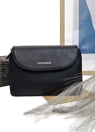 Женская сумка кросс-боди искусственная кожа черный арт.hx320 black karlos marconi (китай)